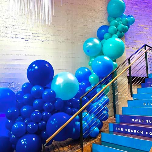 PartyWoo Royal Blue Balloons 100pcs 12 Inch Dark Blue Latex Helium Balloons for Birthday Gender Reveal Wedding Anniversary Baby Shower Graduation Under The Sea Beach Dog Party Decorations Blue-Y59 - color: Blue-y59, size: 12 inch