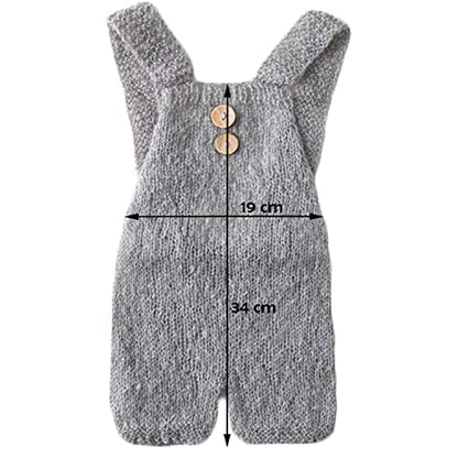 Zeroest Baby Photography Props Boy Girl Photo Shoot Outfits Newborn Crochet Infant Knitted Clothes Mohair Outfit - color: Grey