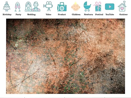6x4ft Fabric Rough Granite Rock Texture Backdrop Earthy Red Brown Surface Background for Product Photography Party Decorations Banner Photo Booth Props Tapestry - size: 6X4ft