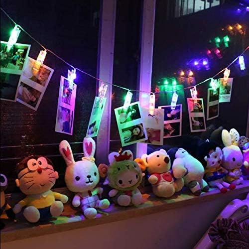 40 LED Photo Clip Fairy Lights - Twinkle Starry Lights for Home, Bedroom, Wall, Halloween, Thanksgiving, Christmas, Party, Wedding Decor - Multicolor - color: Multicolor, size: 40