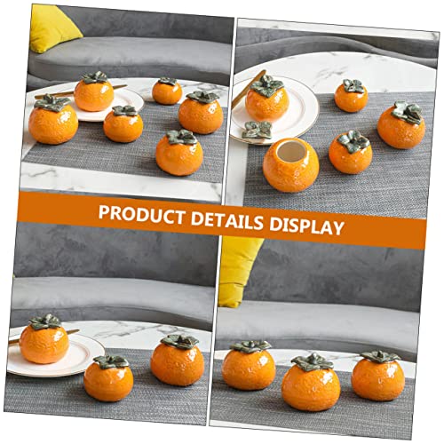 1pc Orange Tea Ceramic Jar Fruit Shape Tank Decor Canister Photo Food Sealing Can Home Adorn Snack Props Cookie Jar Container Crafts Ceramics