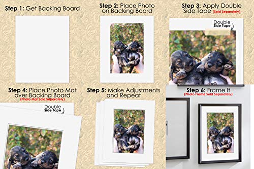 Golden State Art, 8x10 Backing Board Only, 4-Ply Thick 100 Single Backer Boards for Frame, Photo, Print - color: 100 Pack, size: 8x10
