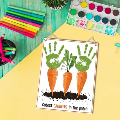 Cute Carrot Patch Wooden Plaque, Baby's First Easter Carrot Sign, First Easter Gifts for Babies Toddler, Holiday Home Decor, Baby Milestone Announcement Photo Props, Cutest Carrots In The Patch