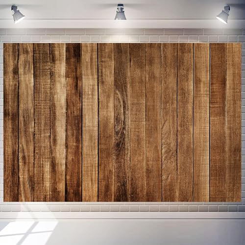 12x8 FT Wood Backdrop for Photography Rustic Brown Wooden Board Background Decoration Large Floor Wall Photo Booth Birthday Party Banner Holiday Celebration Event Anniversary Supplies - color: Vintage, size: 12x8 FT