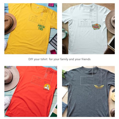 Left Chest Logo Placement Tool for Heat Press, Embroidery Placement Ruler, Acrylic Tshirt Ruler for Pocket Prints