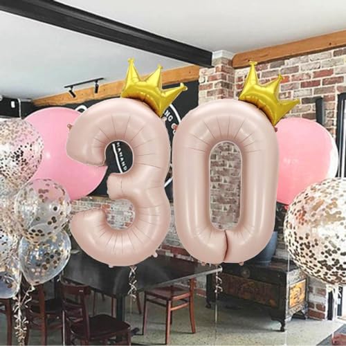 Giant Pale Pink 8 Number Crown Balloons 40 Inch Light Pink 8 Mylar Helium Large Crown Digital Balloon Baby Pink Birthday Numbers Balloons 8th Birthday Kids Theme Party Decoration Supplies - color: Crown Pale Pink 8