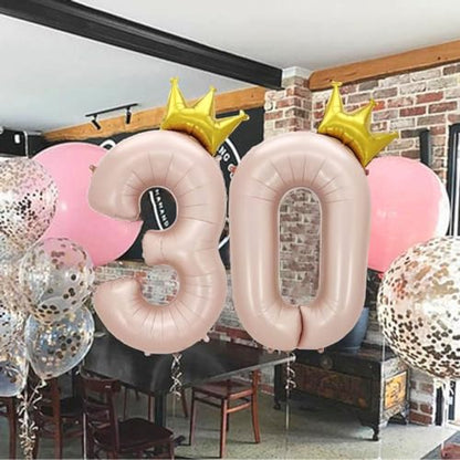 Giant Pale Pink 8 Number Crown Balloons 40 Inch Light Pink 8 Mylar Helium Large Crown Digital Balloon Baby Pink Birthday Numbers Balloons 8th Birthday Kids Theme Party Decoration Supplies - color: Crown Pale Pink 8