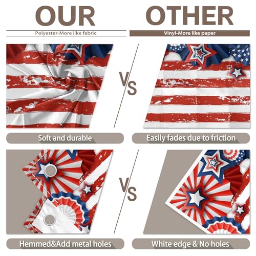 10x8ft American Flag 4th of July Photography Backdrop USA Patriotic Independence Day Background Veterans Memorial National Day Decoration Party Banner Photo Booth - size: 10'x8'