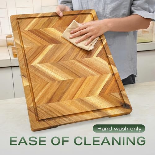 Howizz Acacia Wood Large Cutting Board, Herringbone Acacia Cutting Board - 20"x15"x1" - color: 5-Herringbone, size: 20"L x 15"W