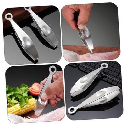 Hemobllo Stainless Steel Fish Bone Tweezers Precision Tweezers Tool for Removing Fish Bones Portable Seafood Styling Utensil for Cooking and Food Preparation