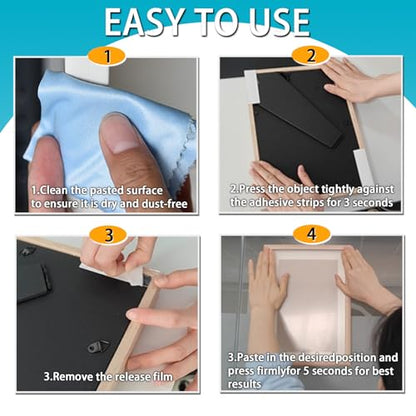 Birllaid Double Sided Tape for Walls, Picture Hanging Strips Removable Mounting Adhesive Tape for Hanging Picture Poster Decorations - style: Square and strips