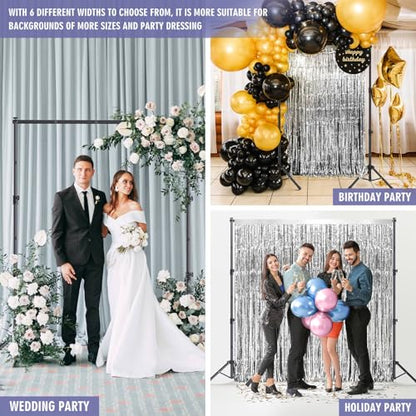 Backdrop Stand Kit - 6 Widths, 10x10ft Adjustable Background Stand for Parties & Studio Photography - size: 10x10ft