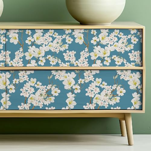 Main Street Peel and Stick Wallpaper Eco-Friendly Sheets 12 Pack, 11 X 16 Inch Magnolia Branches Design, Wall Mural for Home Decor, Removable Wall Decor Wallpaper Peel and Stick for DIY Projects - style: Magnolia Branches Design SCF