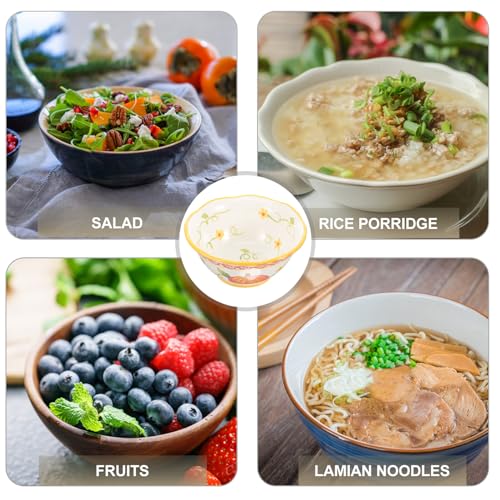 Hemobllo Ceramic Pumpkin Serving Bowl Large Embossed Halloween Thanksgiving Food Bowl Divided Salad Pasta for Household and Restaurant Use