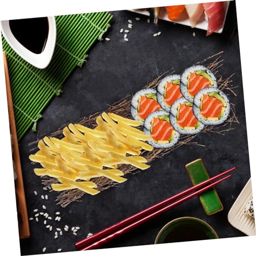 3pcs Sushi Fence Tray Rustic Japanese Style Food Display Plate for Sashimi Appetizers Lightweight Food Photography Backdrop Decorative Serving Tool