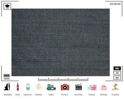 Trykid 12x8ft Dark Blue Denim Fabric Backdrop Woven Jean Texture Casual Material Surface Photography Background Fashion Craft Rustic Party Decoration Tapestry Photo Studio Prop Fabric - size: 12x8ft