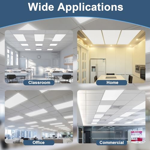 Pushglossy 8 Pack 23.75" x 47.75" x 0.2" Fluorescent Light Covers Classroom Office Diffuser Panels for 2x4ft Drop Ceiling Light Fixture Polycarbonate Replacement Cover for Hospitals Home (Clear) - color: Clear