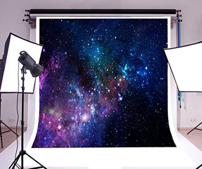 AOFOTO 7x7ft Nebula Backdrop Aerospace Starry Sky Photography Background Universe Galaxy Outer Space Kid Girl Boy Children Portrait Seamless Photo Shoot Studio Props Video Drop Vinyl Wallpaper Drape - size: 7x7ft