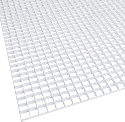 KASTLITE Egg Crate Panel 3-Pack in White | Polystyrene | 23 5/8” x 47 5/8” with 1/2" x 1/2" x 3/8" Cell Size | Manufactured by American Louver | Ceiling Light Covers, HVAC Grilles, Aquarium Eggcrates - color: White
