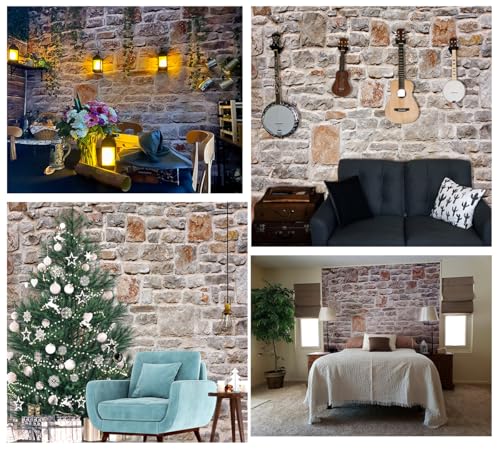 AOFOTO 10x10ft Artistic Backdrops Photography Background Old Stone Wall Hardwood Floors Toddler Newborn Boy Lovers Kid Adult Girl Portrait Scene Photo Shoot Studio Props Video - size: 10x10ft
