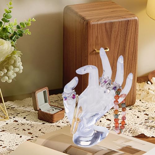 Jewelry Display Holder Bracelet Ring Watch Stand Support Holder Stand (Transparent) - color: Transparent