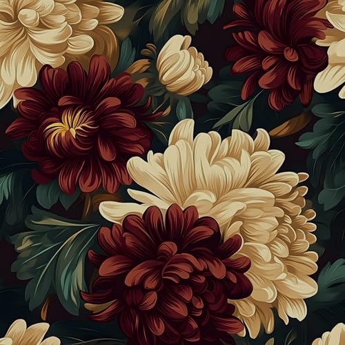 BOKEBEVE Dark Floral Wallpaper Peel and Stick Vintage Leaf Contact Paper Modern Retro Wall Murals Self Adhesive Removable Waterproof for Home Decor Room Shelves Cabinet Drawer Table 17.5 x 118In - color: Black/Brown/Yellow, size: 17.5" x 118"