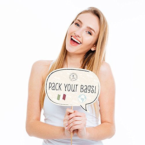 Big Dot of Happiness World Awaits - Travel Party Photo Booth Props Kit - 20 Count