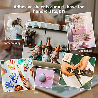 Art3d Adhesive Tile Setting Mat, Double-Sided Tape Sheet for Crafts, Arts, DIY Projects, 12in. X 360in. Damage-Free, Residue-Free - size: 12in. X 360in.