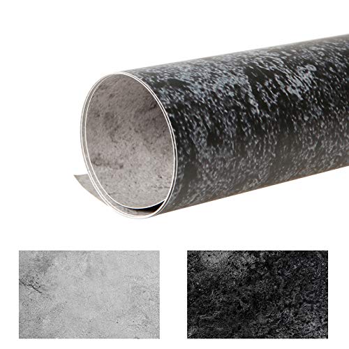 Meking 22x35inch Wood Concrete Backdrop Food Flat Lay Photography Backdrops Paper 2-in-1 Texture Backgrounds for Blogger YouTube Tabletop Product Studio Photo Shoot Props, 3 Pack - color: Set D
