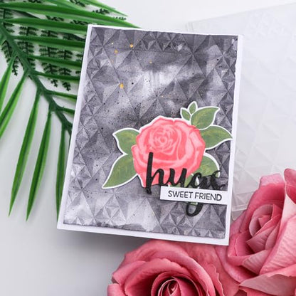 Briartw 3D Embossing Folder for Card Making Adding Textured Detail to Paper Crafting 6.3x4.5inch Clear Texture Plate Perfect for Heavyweight Cardstock (≥250gsm/92lb),Triangle Art Texture Template - color: Triangle Art