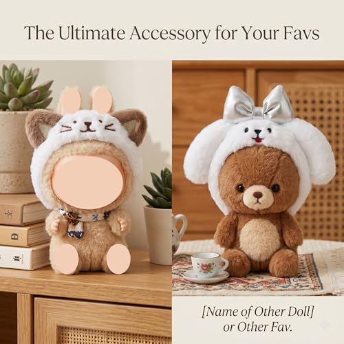 Compatible with Labubu 3PCS Headband Set Plush Animal Theme Photo Props Headwear Accessories Display Outfit (Style 1)