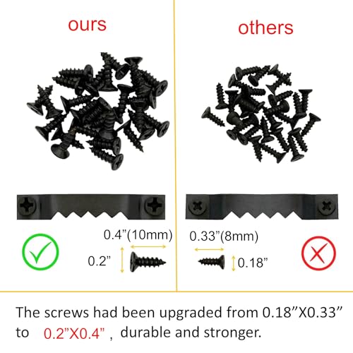 50 Pack Small Sawtooth Picture Hangers - Steel Picture Hanging Solutions with Screws, for Hanging Clock Paintings Artwork Frame Hooks (Black) - color: Small Black-50 Pack