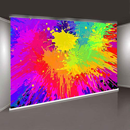 Colorful Paint Splash Backdrop Abstract Graffiti Style Photography Background Hip Hop 80's 90's Theme Vinyl 7x5ft Banner Photo Studio Props WQPH651 - size: 7x5ft