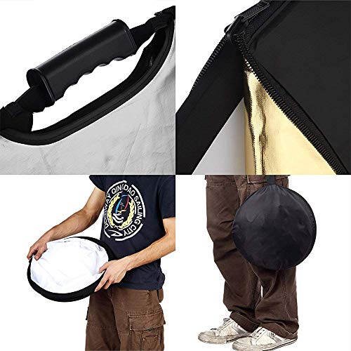 GODOX 32”x47” 80x120cm 5-in-1 Collapsible Portable Disc Light Reflector with Bag for Studio and Photography - Gold, Silver, Black, White, Translucent.