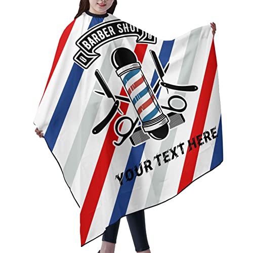 Custom Waterproof Barber Cape Personalized Text Barber Shop Salon Cape for Men Customized Hair Cutting Cape - color: Barber-2
