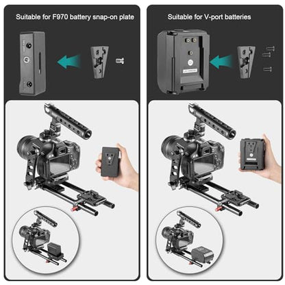 FOMITO V-Mount V-Lock Base Station Quick Release Plate VK-03 Black - color: VK03