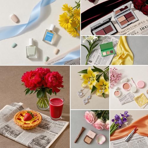 5PCS Non-Wrinkle Product Photography Backdrops, 3D Matte Texture Photo Backdrop Cloth, Flat Lay Seamless 28x21in Tabletop Backdrops for Food Jelwery Cosmetics Makeup Handbag - color: Morandi color