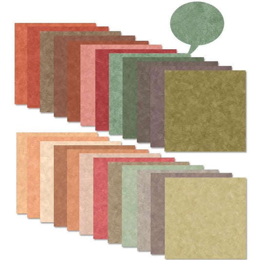 24 Sheets Scrapbook Paper Solid Colors - Double-Sided Earth Tone Craft Sheets for DIY Decorative Background Card Making Photo Album Junk Journal Decor, 12"x12" (Warm Earth Tone) - color: Warm Earth Tone