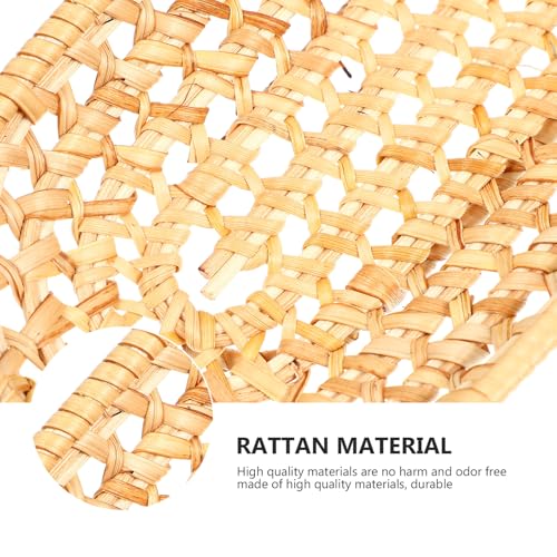 STAHAD Hand Woven Rattan Serving Tray Natural Food Storage Plate Decorative Basket for Tea Fruit Snacks Photography Prop Rustic Home Decor