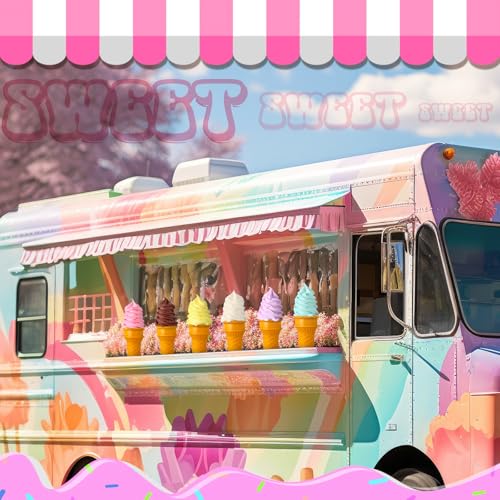 Seenelling 6 Pcs Simulated Ice Cream Artificial Lifelike Fake Ice Cream Cone Fake Food Model for Home Kitchen Cabinet Showcase Desk Shops Summer Display Photography Props Party Decoration
