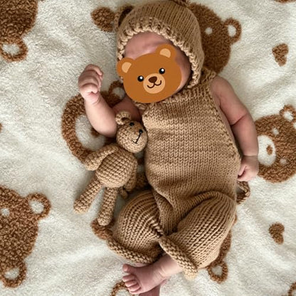 BLUETOP Cute Newborn Photography Outfits Boys Girls Baby Costume Set - style: 08 Bear Overalls