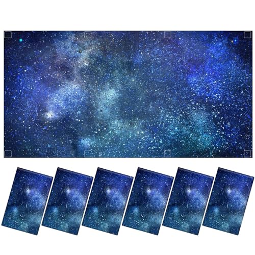 6 Pcs Fluorescent Light Covers for Ceiling Lights with 48 Magnets Decorative Magnetic Light Filters for Classroom Office Kitchen Decoration(Starry) - color: Starry