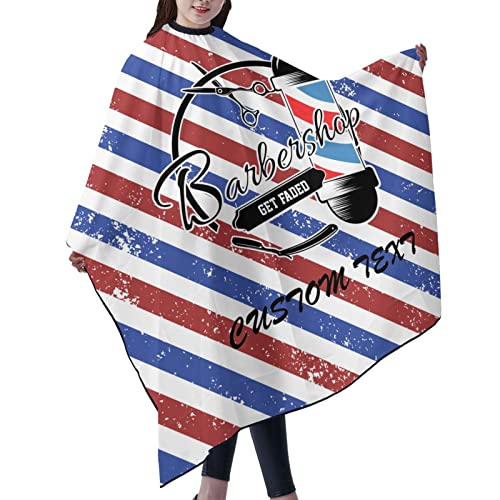 Custom Barber Cape Hairdresser Cape, Add Your Photo Text Logo Personalized Barbershop Salon Cape for Men, Customized Hair Cutting Cape for Home Salon Barbershop - color: Barber Cuts7