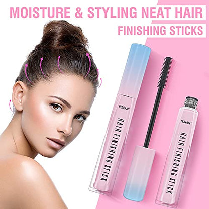 FUNAN Hair Finishing Stick 2 Pack, Flyaway Feel Stick Hair, Small Broken Hairs Finishing Cream, Non-Greasy and Non-Sticky - size: 0.53 Ounce (Pack of 2)