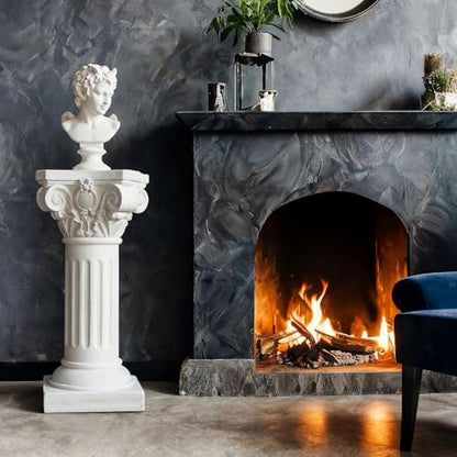 1 Pack 21.7 Inches Roman Column Pedestal Pillar Classical Wedding Greek Pillar for Indoor Outdoor Garden Birthday Party Decor or Display Pedestal Stand for Plants and Sculptures (Elegant) - style: Elegant