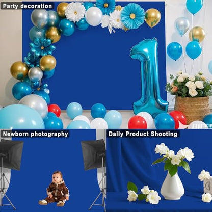 Blue Background Cloth Photography Props 5x7ft Royal Blue Background Props for Character Commodity Shooting LY99 - color: Blue, size: 5X7 FT