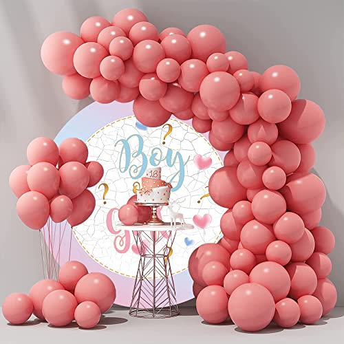 7.5x7.5ft Gender Reveal Round Backdrop Pink or Blue Boy or Girl Marble Texture Photography Background Circle Backdrop Cover Baby Shower Party Decoration Banner Photo Shoot Studio Props - size: 7.5x7.5ft-Diameter