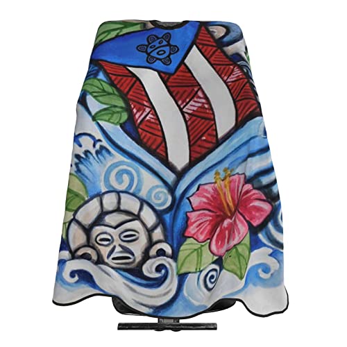 Puerto Rico Barber Cape With Adjustable Closure, Hairdressing Haircut Apron Barber Cover Gown For Hairdresser Styling Home - color: Boricua Puerto Rico Frog2