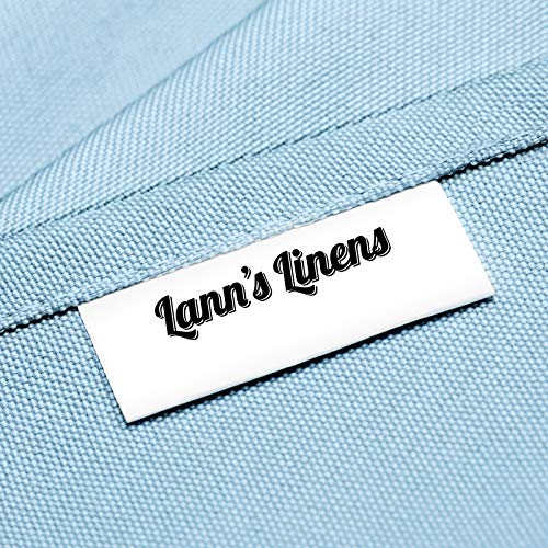 Lann's Linens - 120" Round Premium Tablecloth for Wedding/Banquet/Restaurant - Polyester Fabric Table Cloth - Baby Blue - color: Baby Blue, size: 120" (Round)