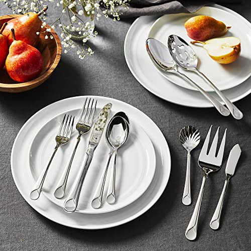 ZWILLING Provence 45-Piece Flatware Set, 18/10 Stainless Steel, Dual Mirror-Satin Finish, Service for 8, 5-piece placesetting plus 5 serving pieces